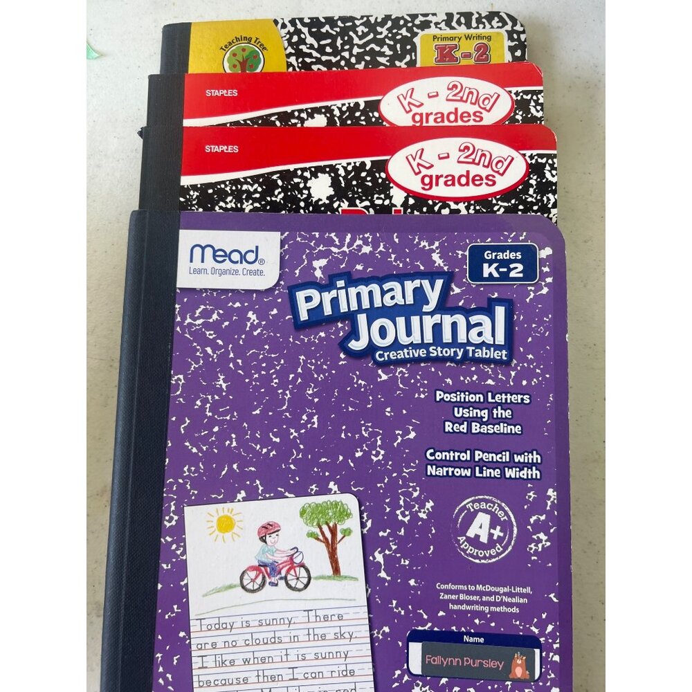 Primary Writing Composition Notebooks For Grades K-2  4 Pack Mead & Staples